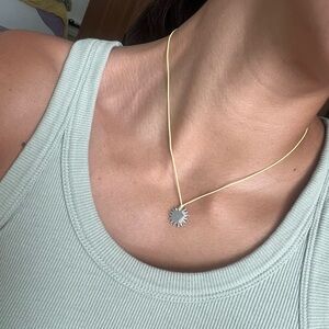 Sun shape necklace silver 925